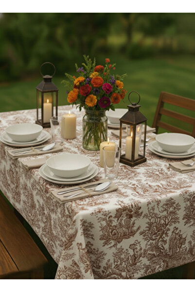 shopshop مفرش طاولة كبير الحجم مزخرف بنمط ريفي عتيق من الريف الإنجليزي الفرنسي