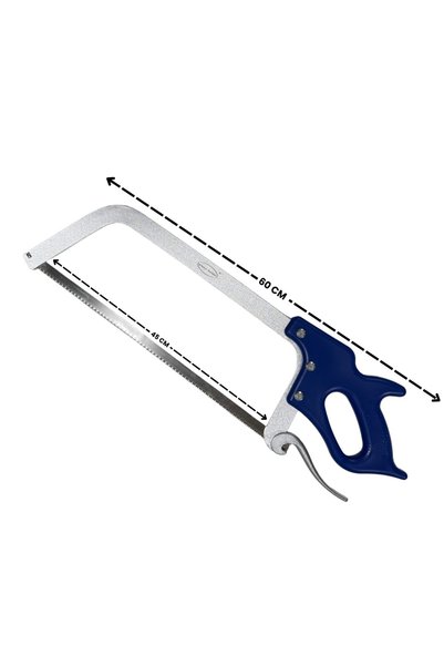 ZanaCasei Set profesional – Ferăstrău din oțel inoxidabil 45 cm + Mănușă anti-tăiere + Cuțit Adventure cu tang complet