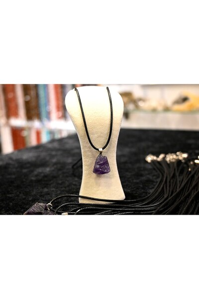 Buhara Stone Amethyst Raw Piece Necklace