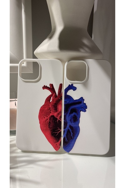 MORA PHONE CASE İPhone 13 telefon kılıfı ikili kalp çift model