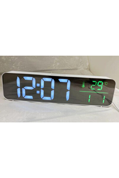 Rhythm LCD Wall and Table Digital Clock with Date/Temperature Display