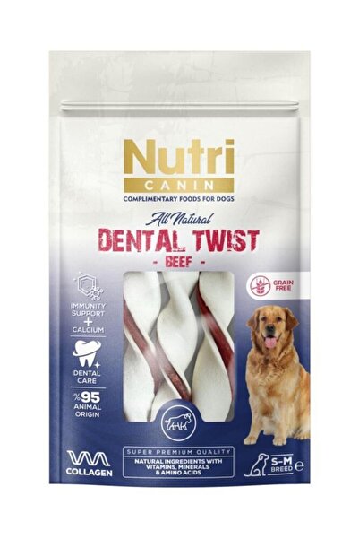 Nutri Canin Dental Twist Biftekli Diş Sağlığı Köpek Ödülü 80 Gr