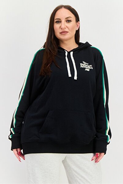 New Balance Women Relaxed Fit Long Sleeve Outdoor Sweatshirt, Black