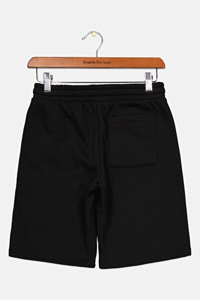 Timberland Kids Boy Drawstring Pull On Graphic Print Basic Shorts, Black