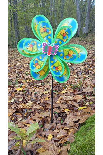 Umut Büyük Boy Rüzgar Gülü-Sevimli Kelebek ve Arı Temalı Rüzgar Gülü Mat ve canlı renk Bahçe Balkon süsü