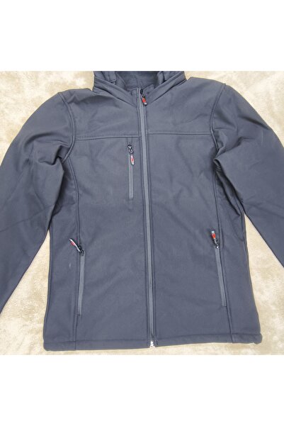 vieso Erkek Softshell Mont Su ve Rüzgar Geçirmez İçi Polarlı Kapşonlu Mont