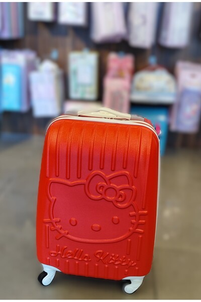 ada çanta kırtasiye Hello Kitty figürlü kırmızı Çocuk valizi (45cm*26cm*20cm) AD41002