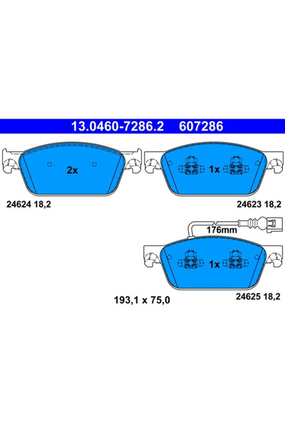 Ate Set Placute Frana Frana Disc Vw Multivan T5/Transporter T5 Bus/Transporte...