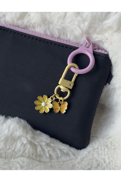 WhimsyWhite ميدالية مفاتيح مينيمال شان، ميدالية مفاتيح ملونة على شكل حقيبة، م...