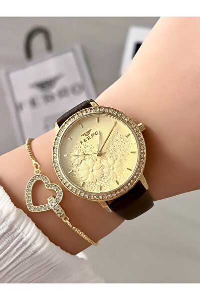 FERRO Women's Wristwatch - Original Product - Bracelet Gift - 3 Atm Waterproof