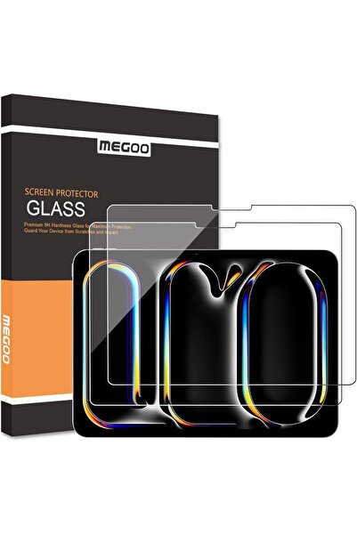 MEGOO Screen Protector for iPad Pro 11" (M4, 2024) - 2-Pack Tempered Glass 9H HD