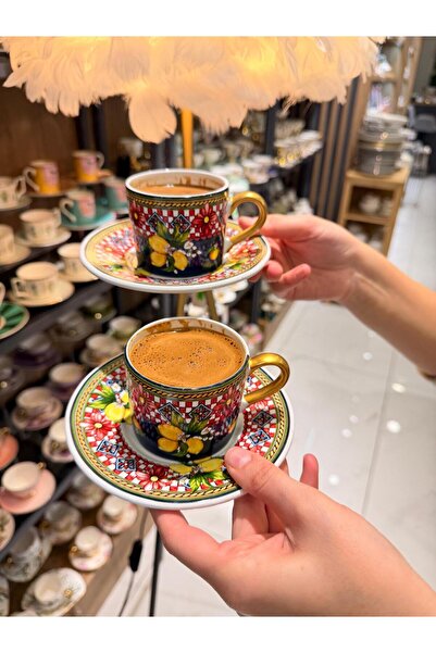 Onedekor 2 Person Lemoon Double Coffee Cup