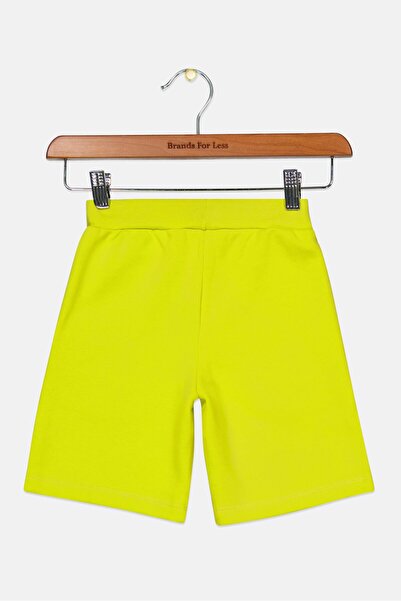 Diadora Toddlers Boy Brand Logo Basic Shorts, Yellow-Green