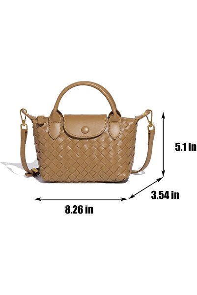 D Dive DDive Mini Small Size Braided Luxury Leather Women's top Handle Handbag Fashion