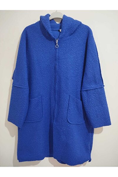 anne moda ankara Superior Quality Super Oversize Size, Hooded , Lightweight, Boucle Coat