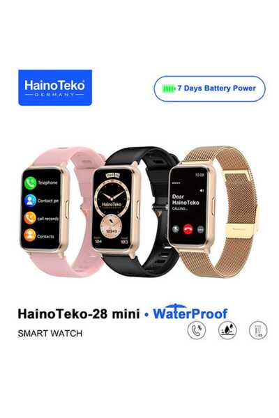 haino teko germany ساعة ذكية بشاشة AMOLED مع 3 أشرطة مقاومة للماء وعمر بطارية...
