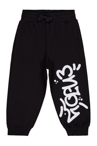 Civil Boys Απολαύστε το εμπριμέ παντελόνι φόρμας για 2-5 ετών - Μαύρο 3-4 ετών