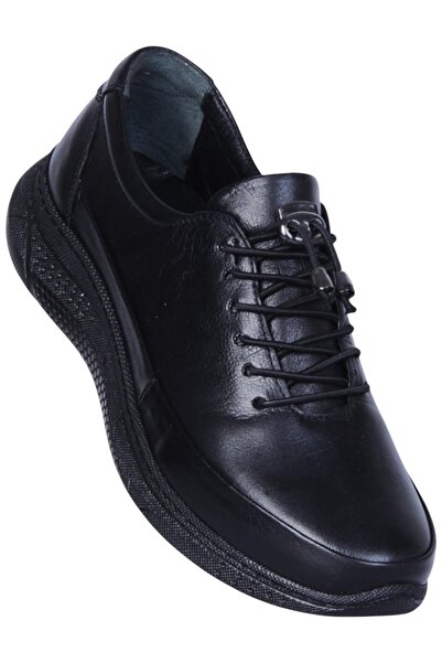 Ayakcenter Missmama 007 Μαύρα γυναικεία παπούτσια casual από γνήσιο δέρμα