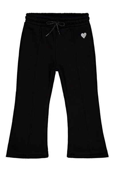 Civil Girls Kalp Nakışlı 2-5 Yaş Eşofman Altı - Siyah5-6 Yaş