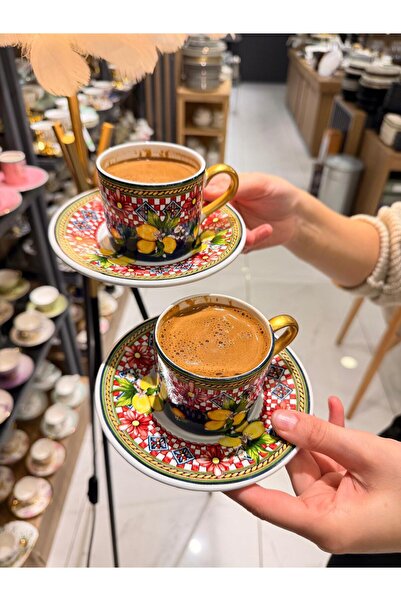 Onedekor 2 Person Lemoon Double Coffee Cup