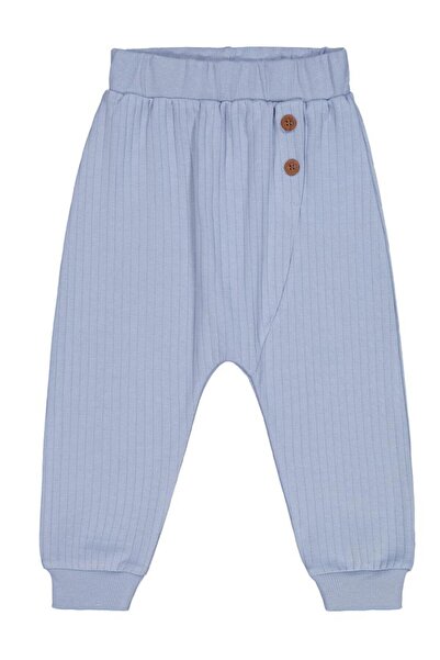Civil Boys 2-5 Years Old Sweatpants with Decorative Buttons - Blue 5-6 Years Old
