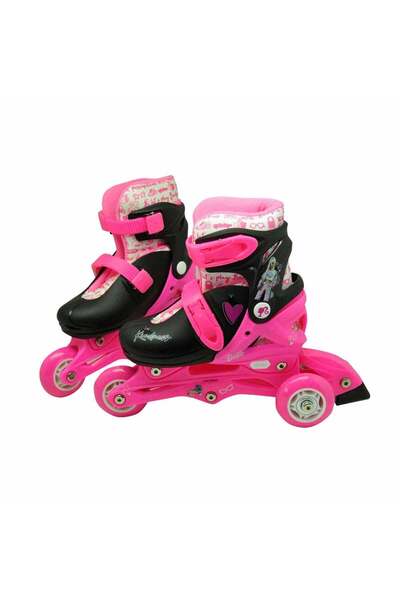 Mercan Barbie Inline 3 Tekerlekli Paten - Siyah