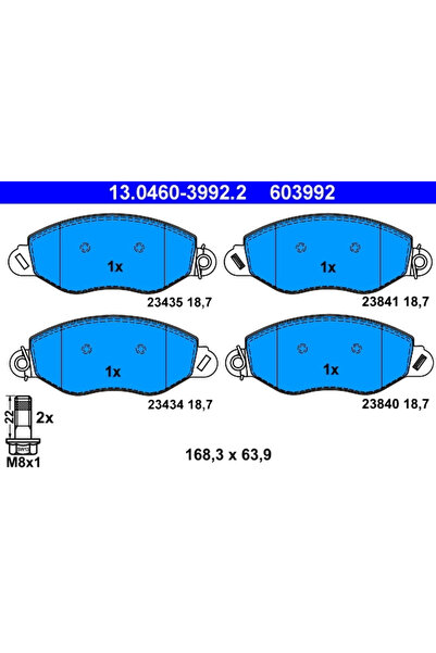 Ate Set Placute Frana Frana Disc Ford Transit Tourneo Bus/Transit Bus/Transit...