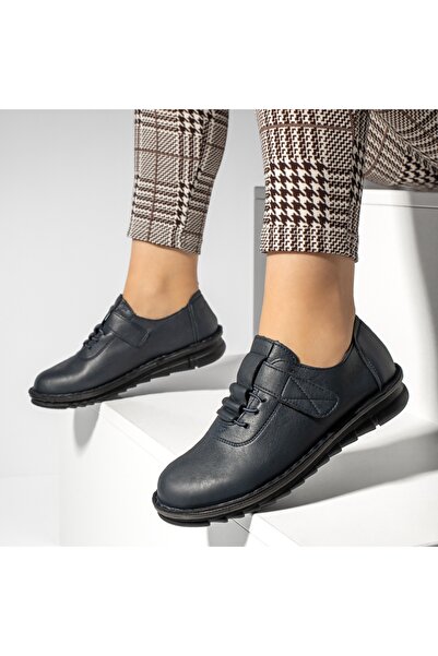 Modlet.ro Дамски сини ежедневни обувки с връзки и закопчаване с велкро MOD13227