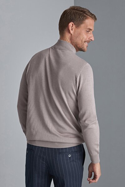 İgs Бежевий стандартний крій, вузький фасон, напіврибальський, прямий, з довгими рукавами, трикотаж