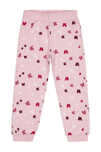 Civil Girls Kelebek Baskılı 6-9 Yaş Eşofman Altı - Pembe 8-9 Yaş