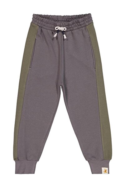 Civil Boys Piece Fabric Ornament Lace-Up 6-9 Years Old Sweatpants - Khaki 9-10 Years Old