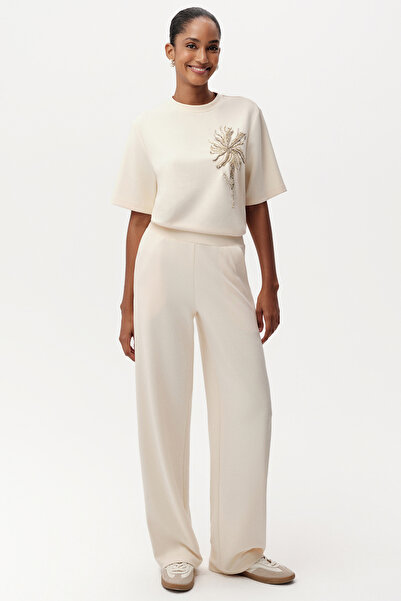 Exquise Wide Leg Regular Knitted Pants