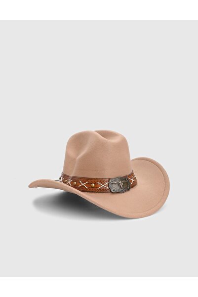 İLVİ Bondik Cashmere Beige Unisex Cowboy Hat