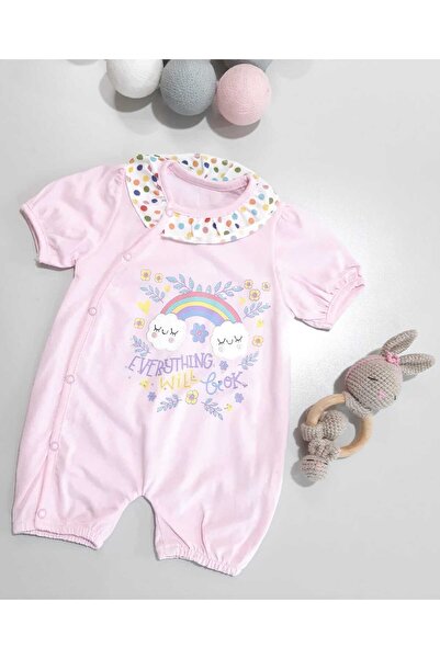 Sönmez Baby EVERYTHİNG WİLL BE OK YAZLIK PENYE KIZ BEBE TULUM