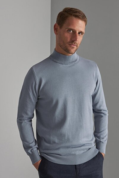 İgs Индиго стандартна кройка, прилепваща кройка, половин цип, дълъг ръкав, трикотаж