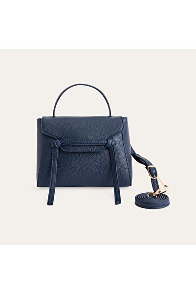 Mudo Leather Look Shoulder Bag with Strip Detail