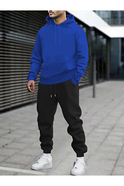 MODAVİBE Σετ φόρμας unisex με κουκούλα – Φούτερ με τσέπες καγκουρό & παντελόν...