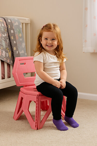 Blooma Katlanabilir Çocuk Kamp Sandalyesi Lüx Sert Plastik Çocuk Koltuğu Mama Sandalyesi