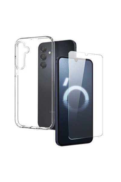 Generic Shockproof Clear Back Cover with Tempered Glass Screen Protector for Samsung Galaxy A16 4G/5G