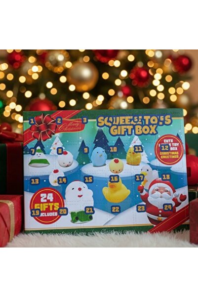 zola Calendar Advent pentru copii, 24 surprize Squishy Mochi, multicolore