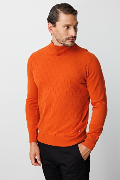 İgs Помаранчевий стандартний крій, вузький фасон, напіврибальський, прямий, з довгими рукавами, трикотаж