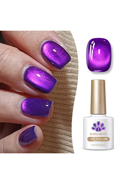 Born Pretty Blackish Purple Glass Bead Cat Magnetic Gel/ Ametist Işıltısı Ked...