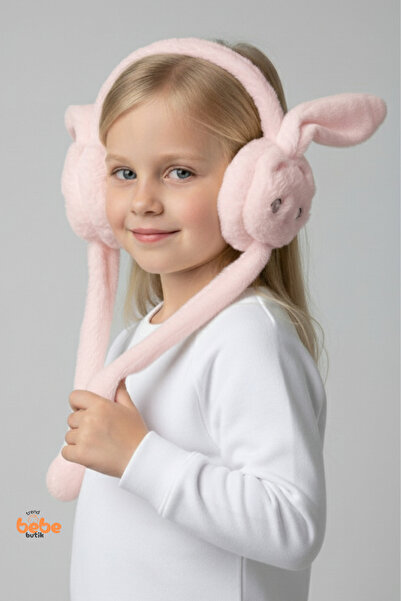 Cenanın Dolabı Kız Çocuk Sesli Hareketli Tavşan Kulaklı Peluş Kulaklık Oynar Kulaklı,Yumuşak Kışlık Kulak Koruyucu