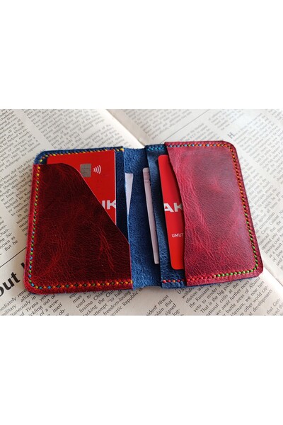 Mahfuz Genuine Leather Top Quality Fully Handmade Minimalist Wallet 15.5X10.5 cm Xx63