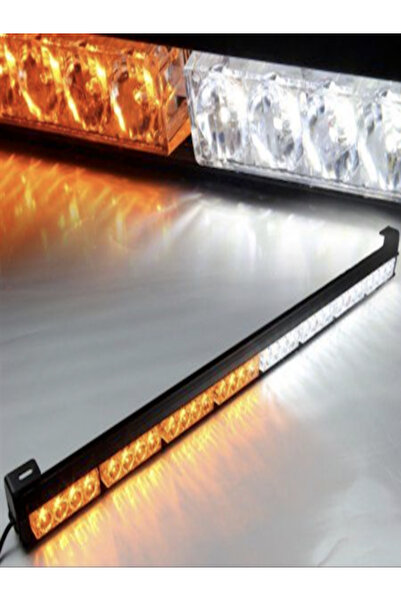 Kgn Tepe Led Bar Çakarlı Off Road 12-36v 90cm Sarı-Beyaz Metal Gövde