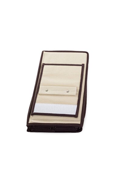 zola Τακτοποιητής ρούχων, Zola®, κρεμ, με 10 διαμερίσματα, κλείσιμο με velcro, 30x15x120 cm