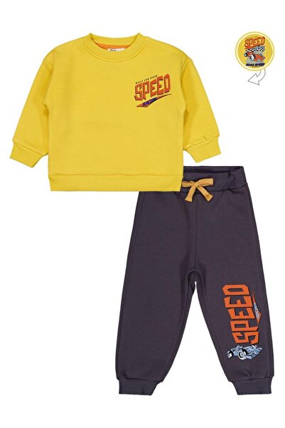 Civil Boys Sped Baskılı 2-5 Yaş Eşofman Takımı - Sarı 5-6 Yaş