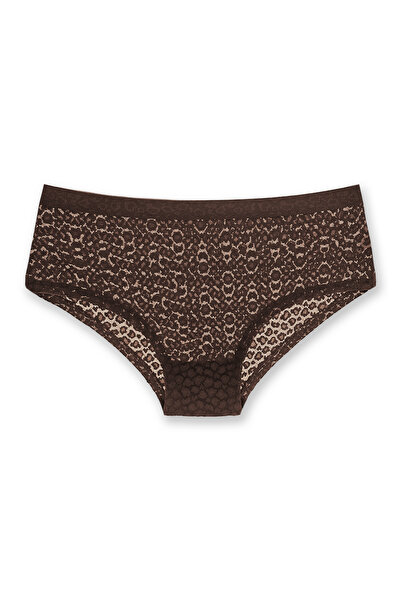HNX Chiloți hipster pentru femei, cu elastic în talie, cu dantelă cu motiv leopard, 3 piese
