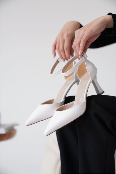 TRENDELLA Clara Women's White Heeled Shoes