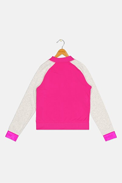 Converse Kids Girl Sportswear Fit Long Sleeve Outdoor Jacket, Magenta